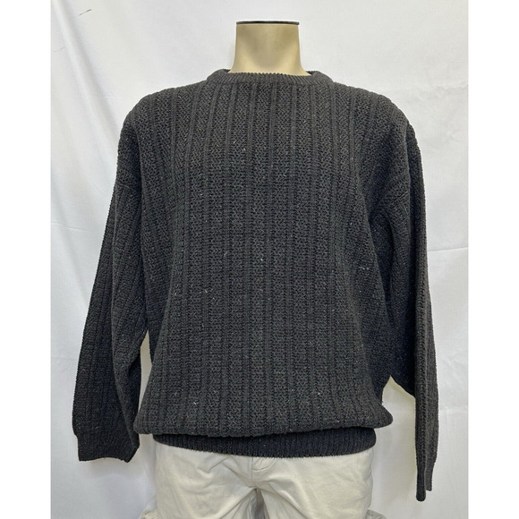 Vintage 90s Duplex Designs Men's Crewneck Sweater Size Large Grey Heavy Charity - Picture 1 of 12